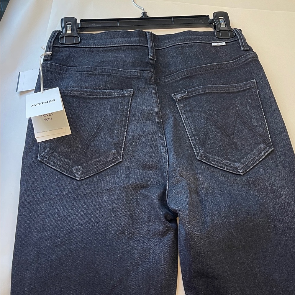 Mother The Pixie Swooner High Rise Ankle Fray Jeans Thunder Road Wash SZ 27 NWT - Picture 9 of 9